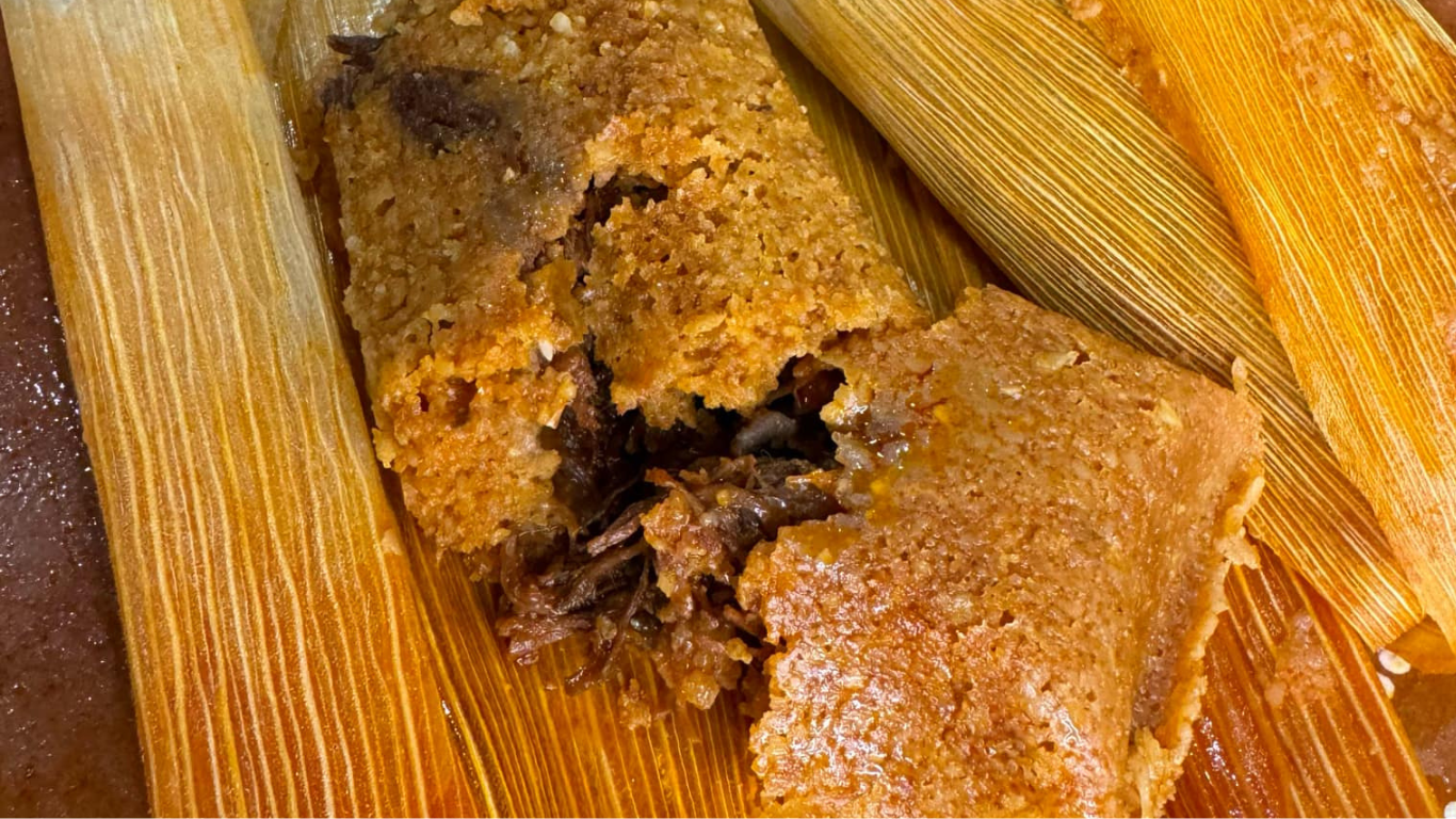 Tamales Rojo Con Carne De Puerco Receta Paso a Paso